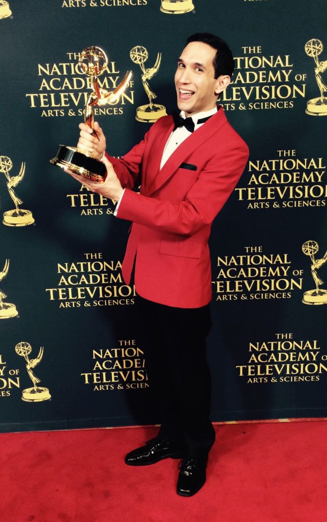 Scotty with a Daytime Emmy Award